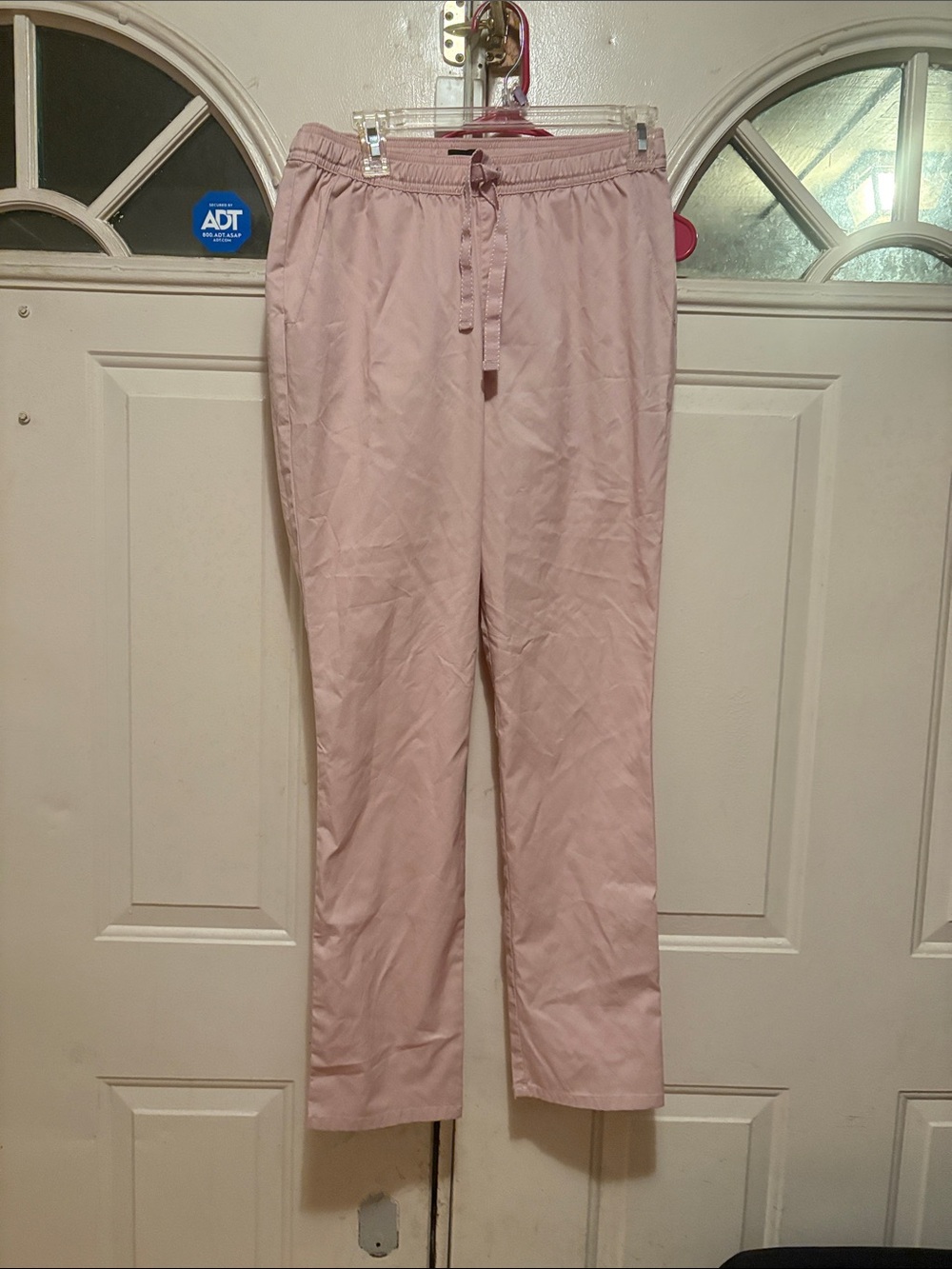 Jaanuu Light Pink scrub Drawstring Women's Chinos